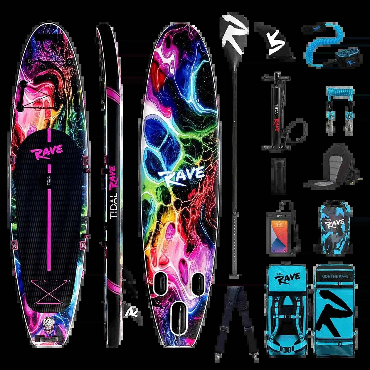 Tidal Rave™ ACRYLIC Inflatable Paddle Board - Ultimate Water Adventure ...